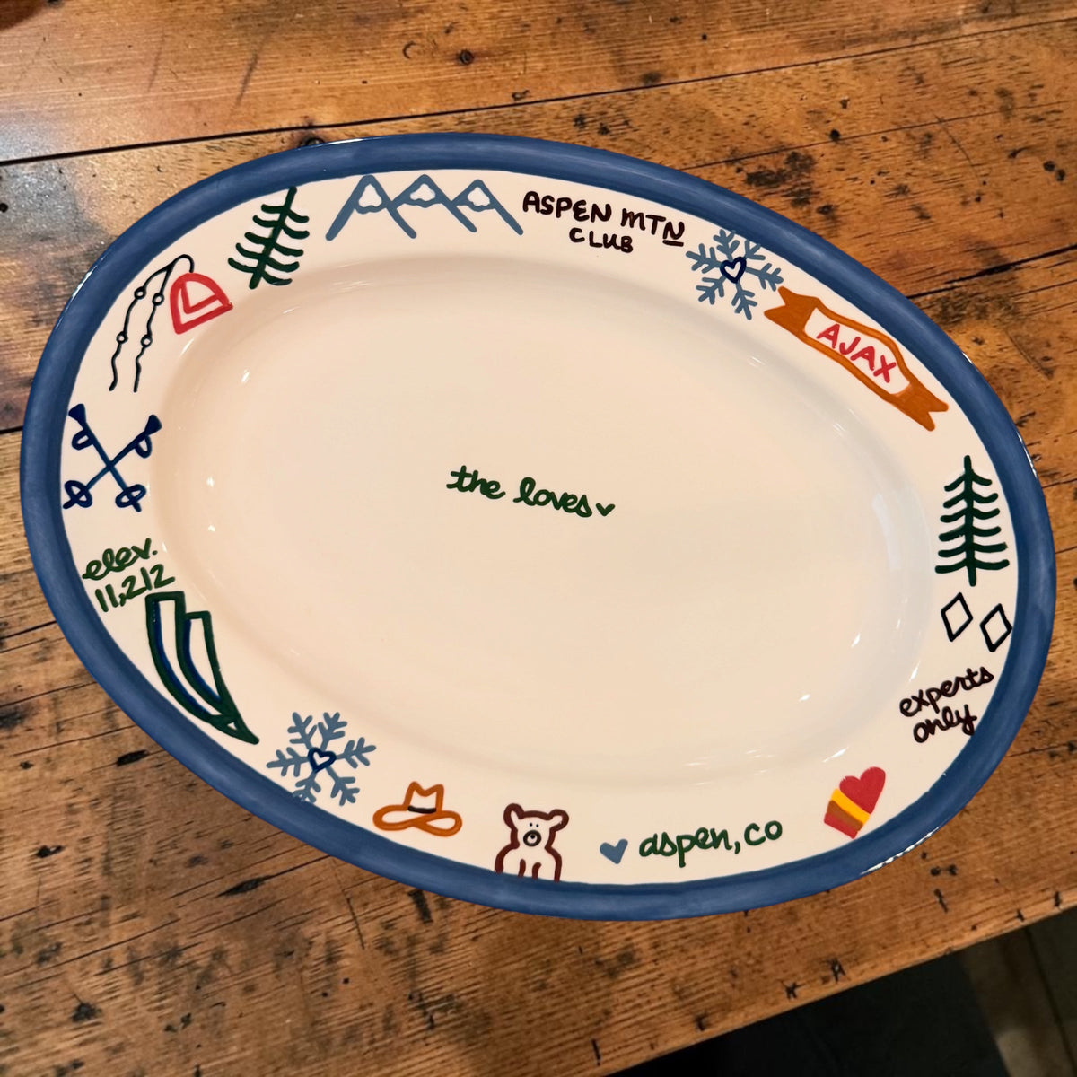 Hand-painted Custom Large Doodle Platter