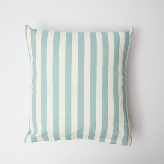Turquoise Striped Outdoor Cushion