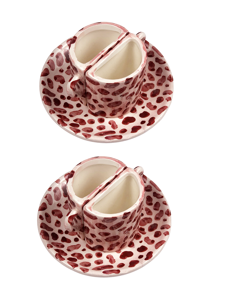 Set di tazze Tête à Tête - Pink Spots