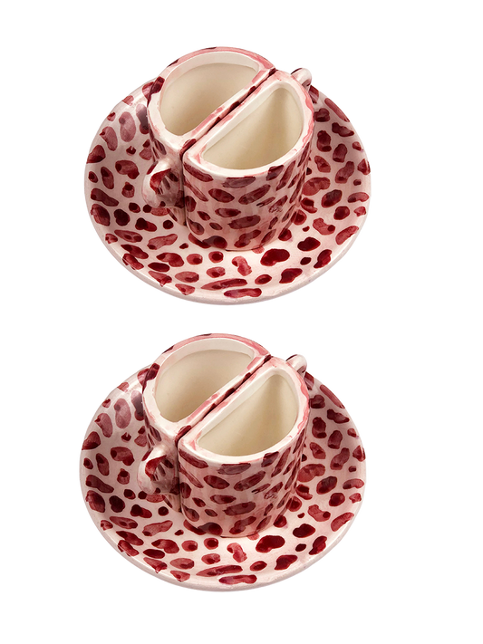 Set di tazze Tête à Tête - Pink Spots