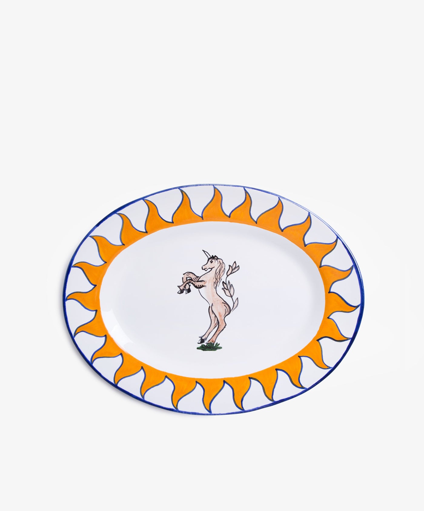 Palio Oval Serving Platter, The Unicorn