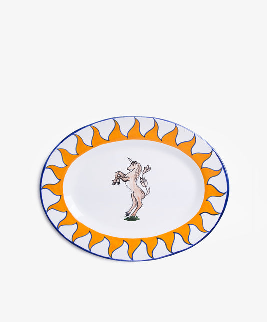 Palio Oval Serving Platter, The Unicorn