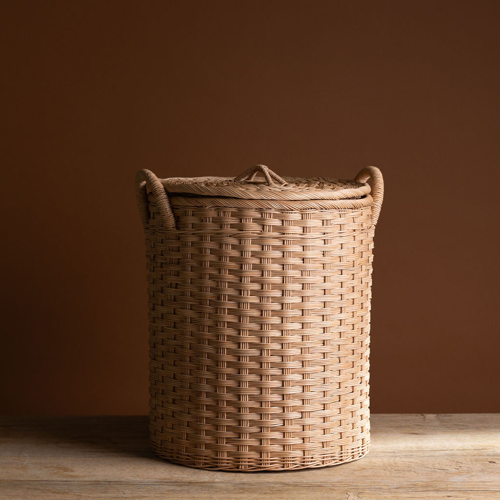 Large Handwoven Nesting Round Storage Hamper