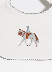 Baby Classic Bib - Embroidered Horse