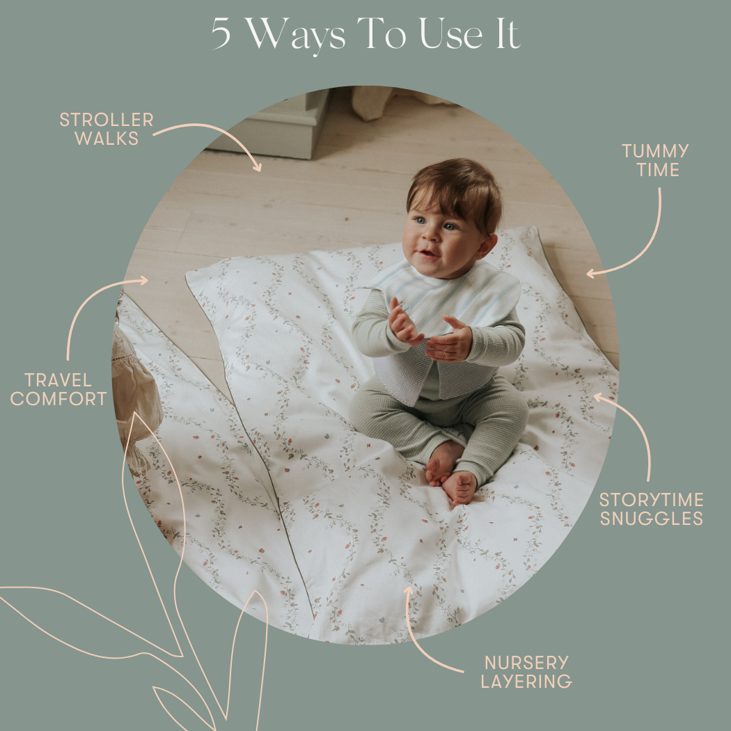 Botanical Berries Baby Duvet - Ivory