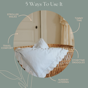 Scalloped Starlight Baby Duvet - White