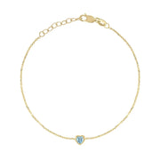 Birthstone Heart Bracelet