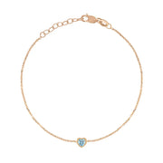 Birthstone Heart Bracelet