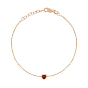 Birthstone Heart Bracelet