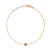 Birthstone Heart Bracelet