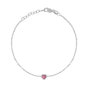 Birthstone Heart Bracelet