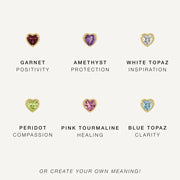 Two Heart Birthstone Necklace