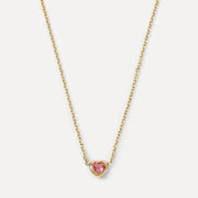 Delicate Birthstone Heart Necklace
