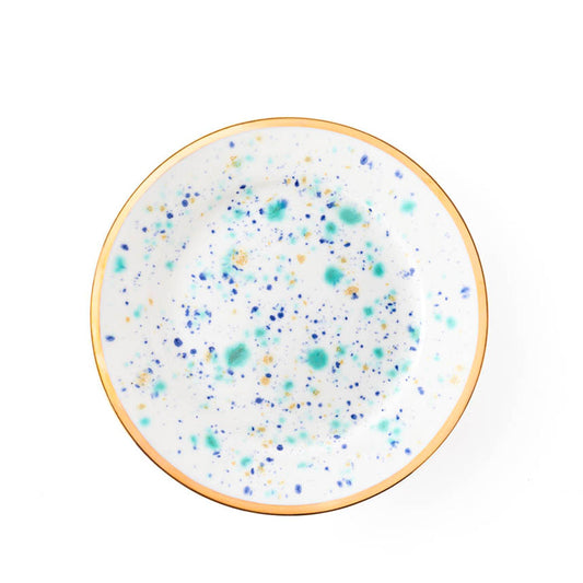 Blue Marble Bread Rim Plate