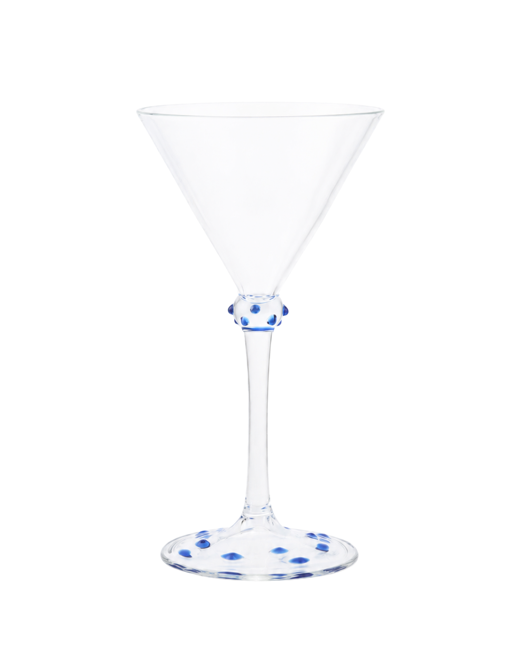 Blue Pom Martini Glass by Issy Granger