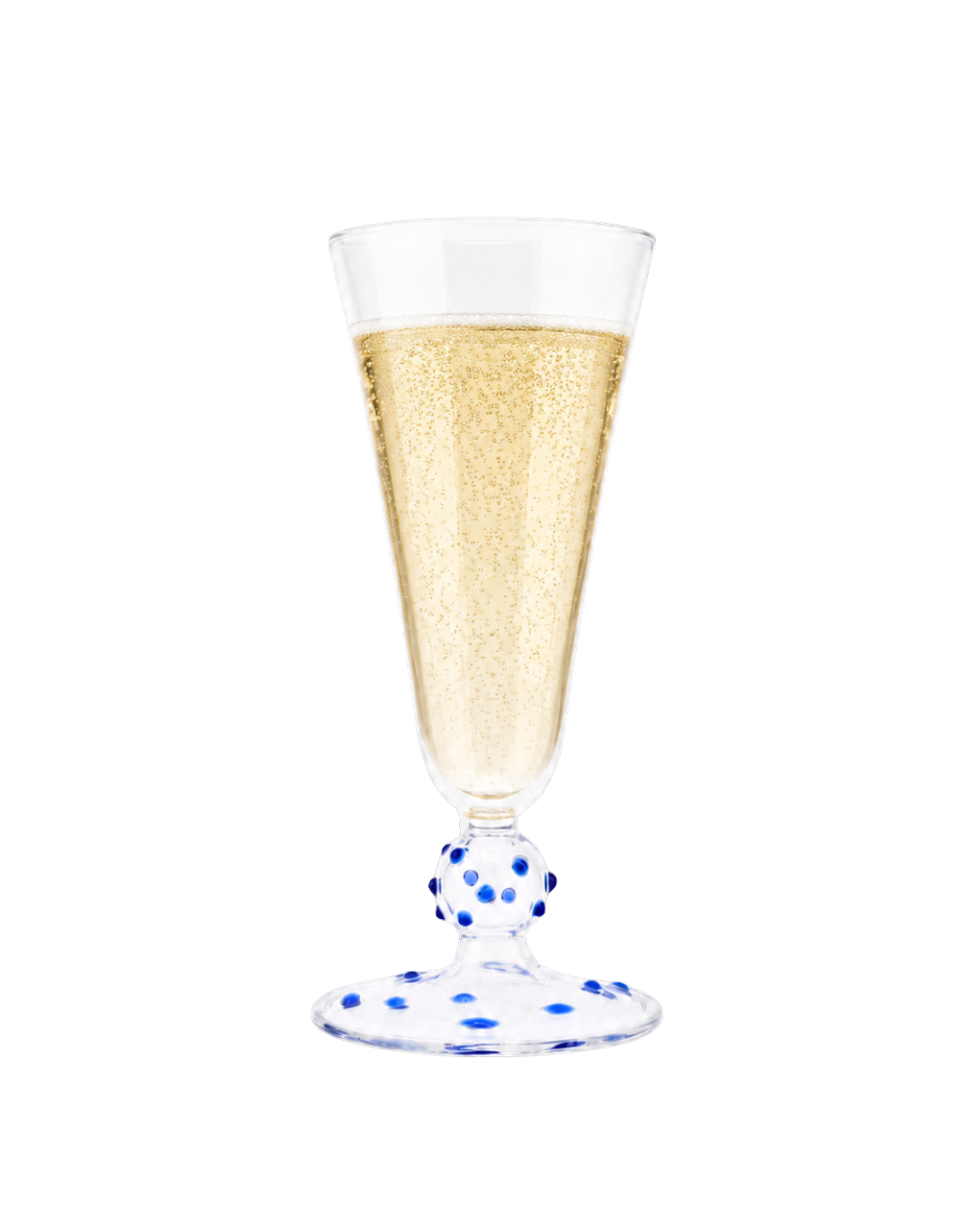 Blue Pom Champagne Flute by Issy Granger