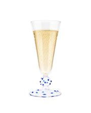 Blue Pom Champagne Flute by Issy Granger