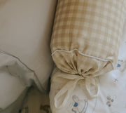 Picnic Gingham Bolster Pillow - Beige