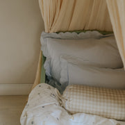 Picnic Gingham Bolster Pillow - Beige
