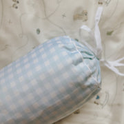Picnic Gingham Bolster Pillow - Blue