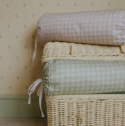 Picnic Gingham Bolster Pillow - Pink