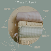 Picnic Gingham Bolster Pillow - Blue