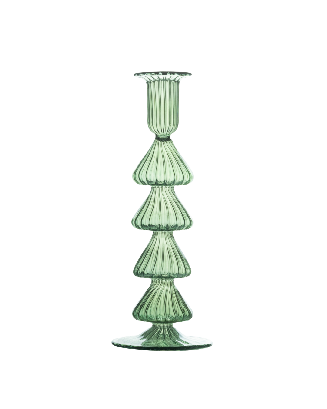 Buto Glass Candle Holder - Green