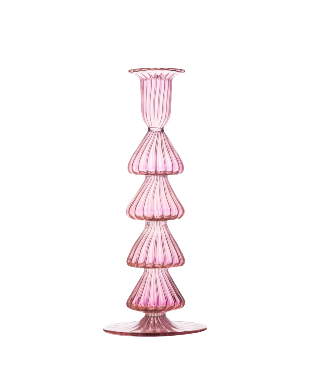 Buto Glass Candle Holder - Pink