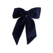 Blue Velvet Bow Napkin Rings (Set of 2)