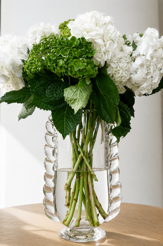 Vintage Braided Glass Vase in Clear