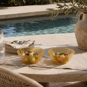 Antibes Glass Bowls (Set of 4) Yellow