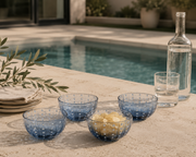 Portofino White Dot Condiment Glass Bowls (Set of 4)