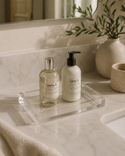 Claire Crystal Glass Vanity Tray