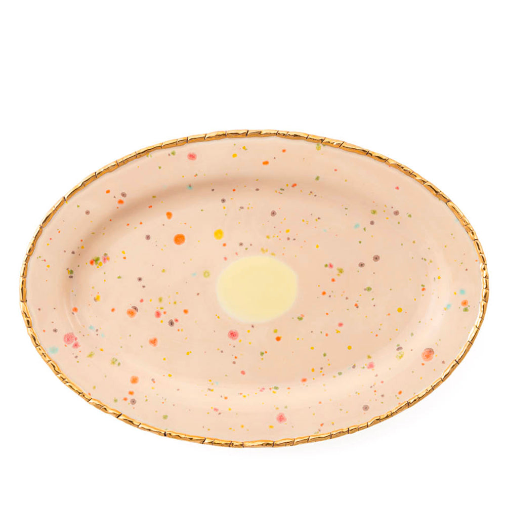 Chestnut Oval Rim Platter