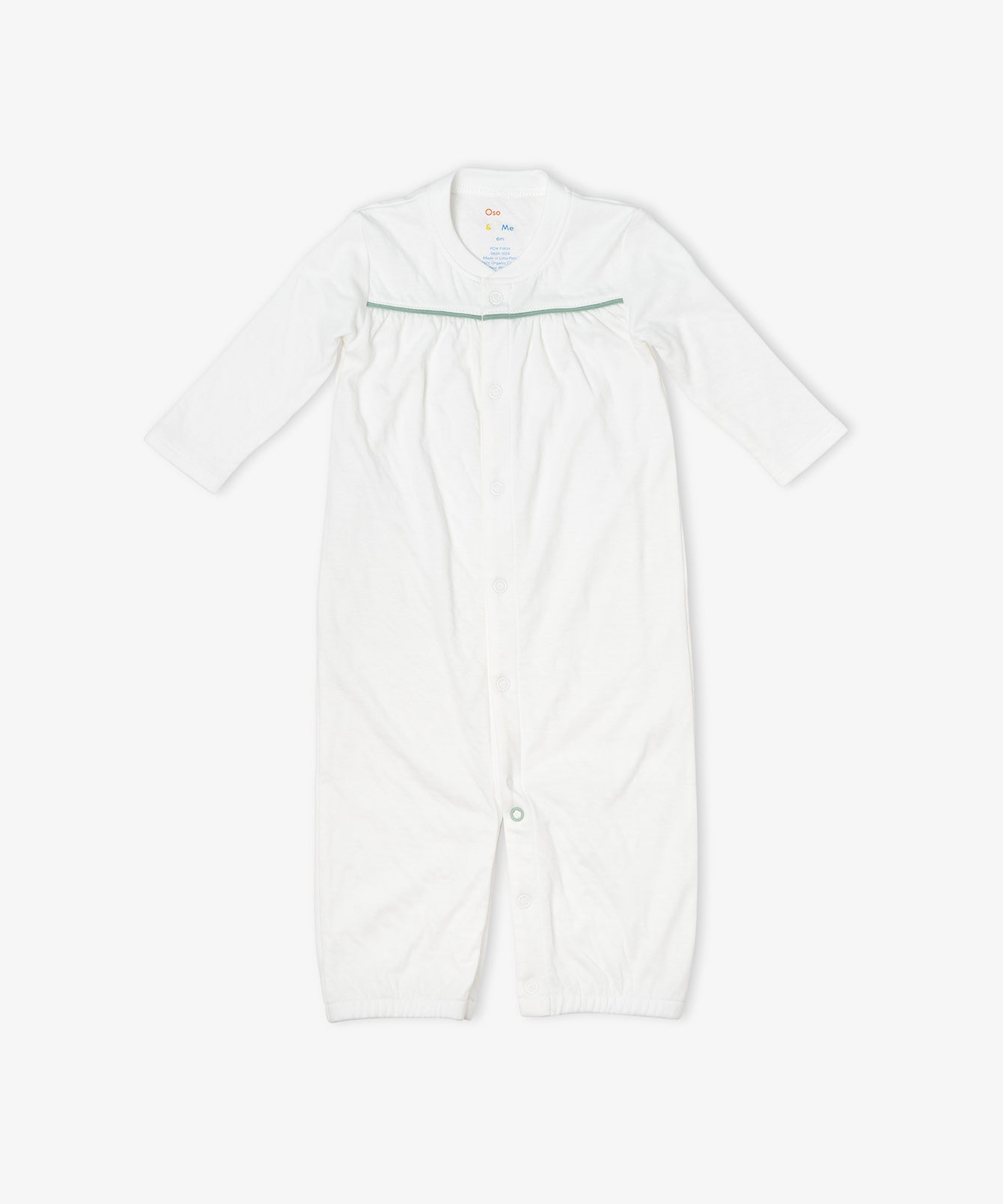 Convertible Gown, Seafoam Piping