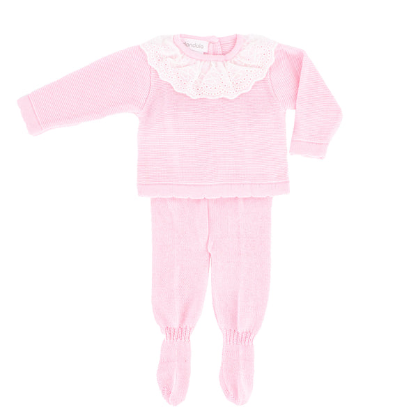 Knit Baby Sweater & Stockings Set