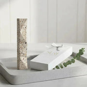 Unick Concrete Mezuzah for Jewish Home with Gold Engraving – Wave Series