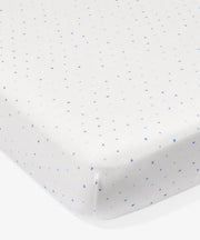 Crib Sheet, Blue Hearts