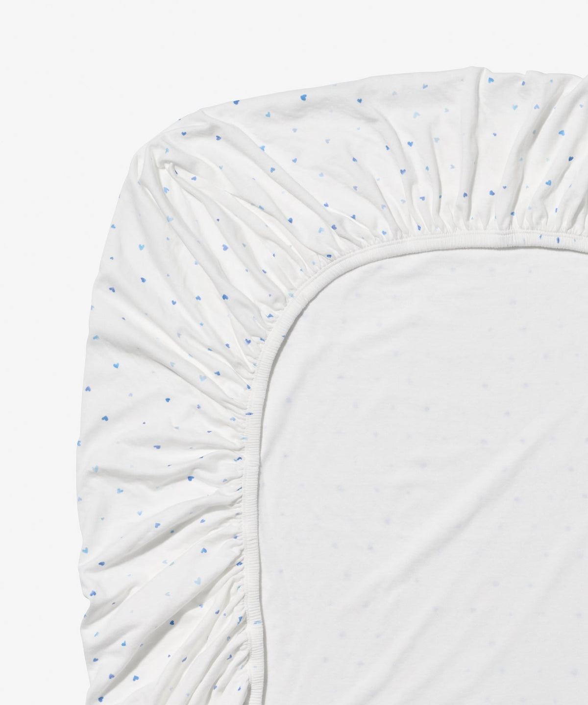 Crib Sheet, Blue Hearts