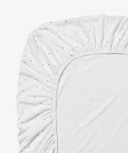 Crib Sheet, Blue Hearts
