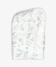 Crib Sheet, Seafoam Animal Parade