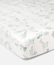 Crib Sheet, Seafoam Animal Parade