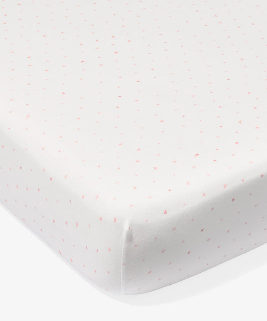 Crib Sheet, Rose Hearts