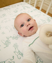 Crib Sheet, Seafoam Animal Parade