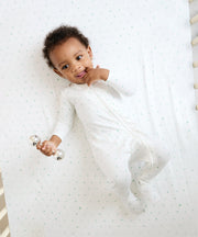 Crib Sheet, Seafoam Hearts