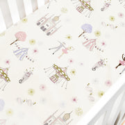 Adventures in Wonderland Crib Sheet - Rose