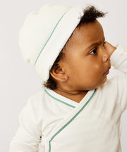 Crossbody One-piece, Seafoam Piping