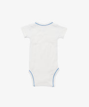 Crossbody Short Sleeve One-piece, Blue Piping