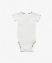 Crossbody Short Sleeve One-piece, Seafoam Piping