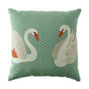 Hand Embroidered Birds Pillow Cover 20" x 20"